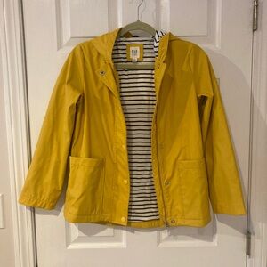 GAP Kids Navy Striped Shirt with Mustard Detail